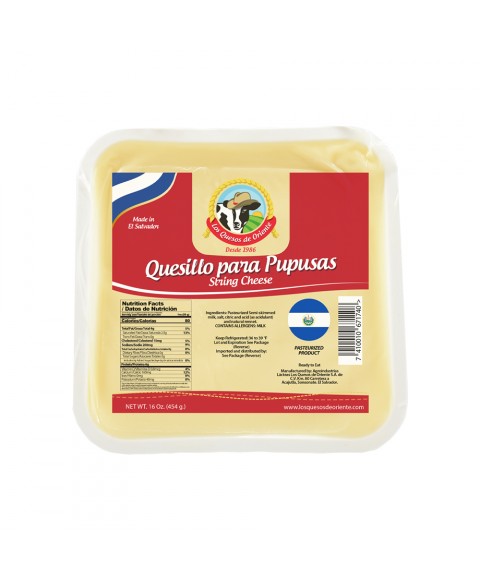 Quesillo para Pupusas 454 gr. / String Cheese